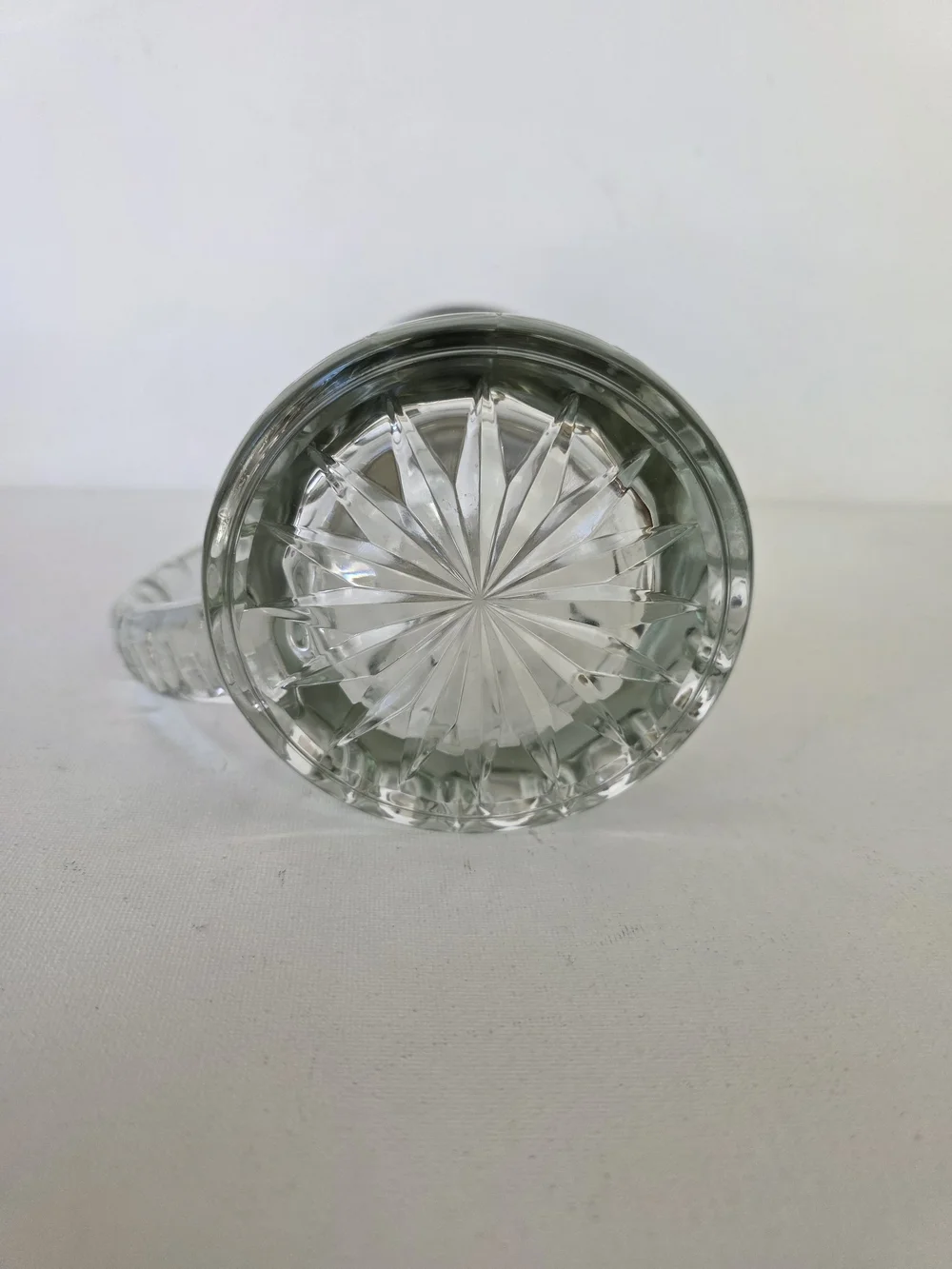 Vintage Clear Glass Beer Stein with Decorative Silver-Tone Hinged Lid